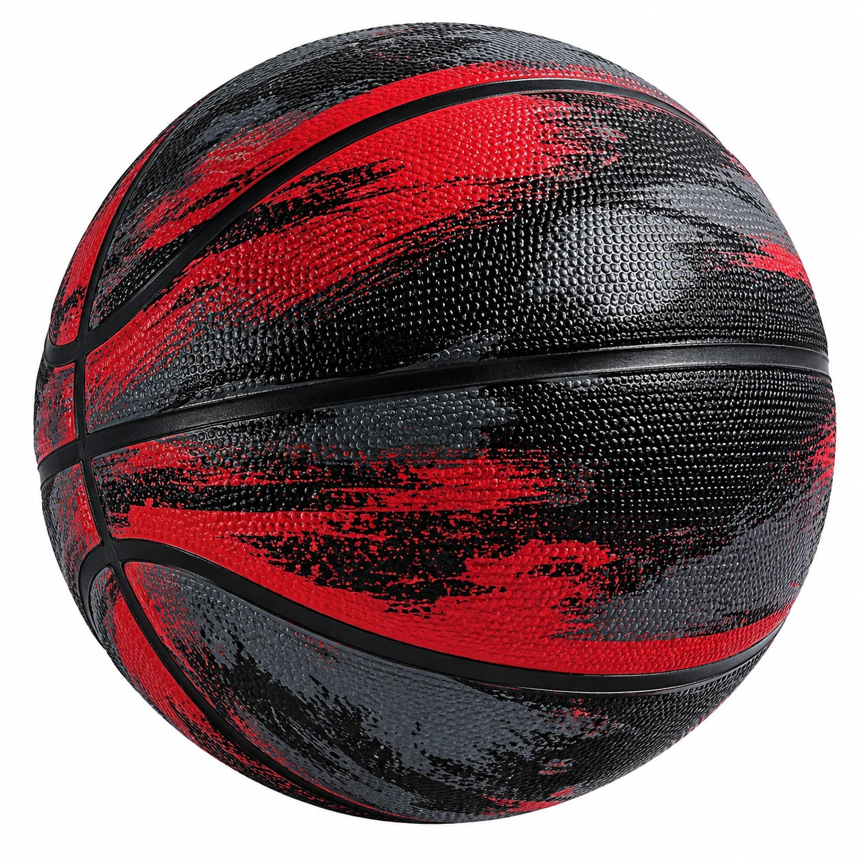 Ballon de basket extérieur rouge et noir