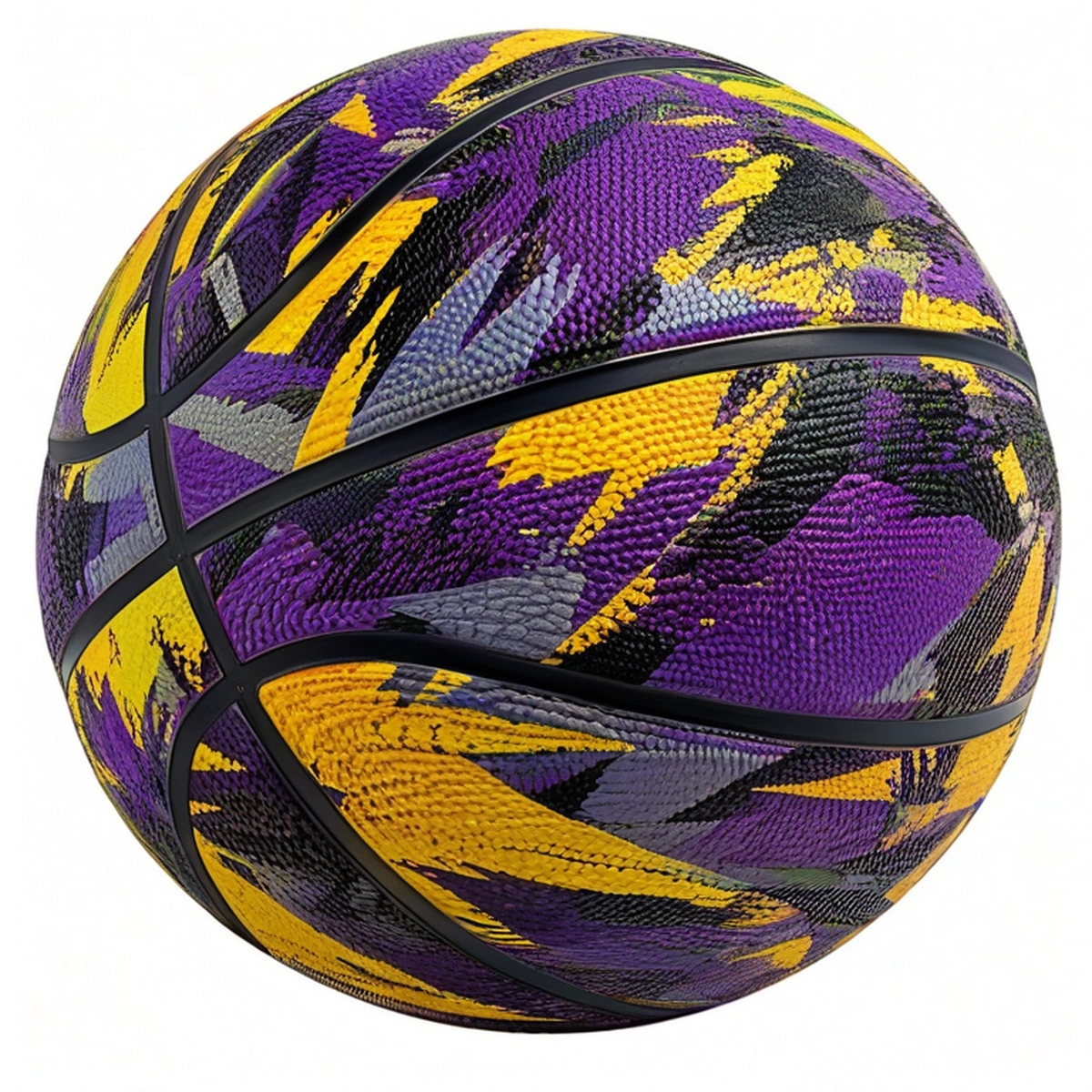 Ballon de basket coloré design abstrait