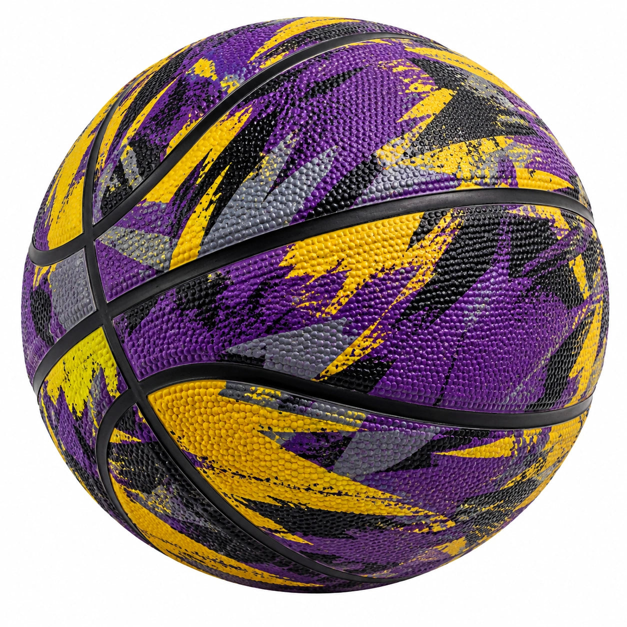 Ballon de basket coloré design abstrait