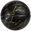 Ballon de basketball noir et doré pour intérieur et extérieur