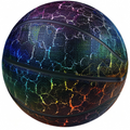 Ballon de basket lumineux réfléchissant Noir/Multicolore