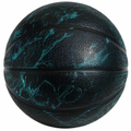 Ballon de basket extérieur marbré noir et bleu