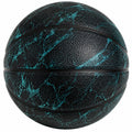 Ballon de basket extérieur marbré noir et bleu