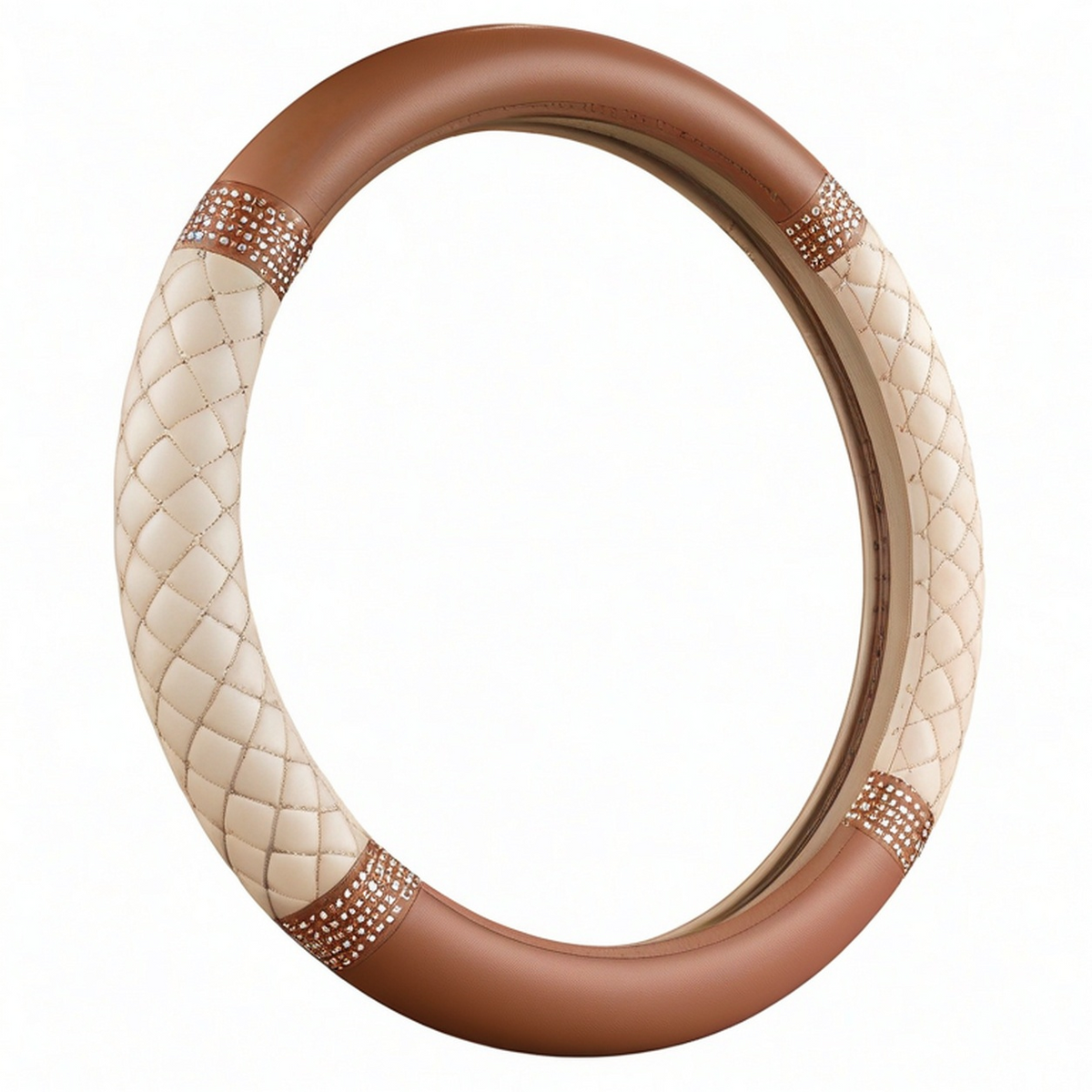 Couvre-volant antidérapant 37-38 cm noir beige marron