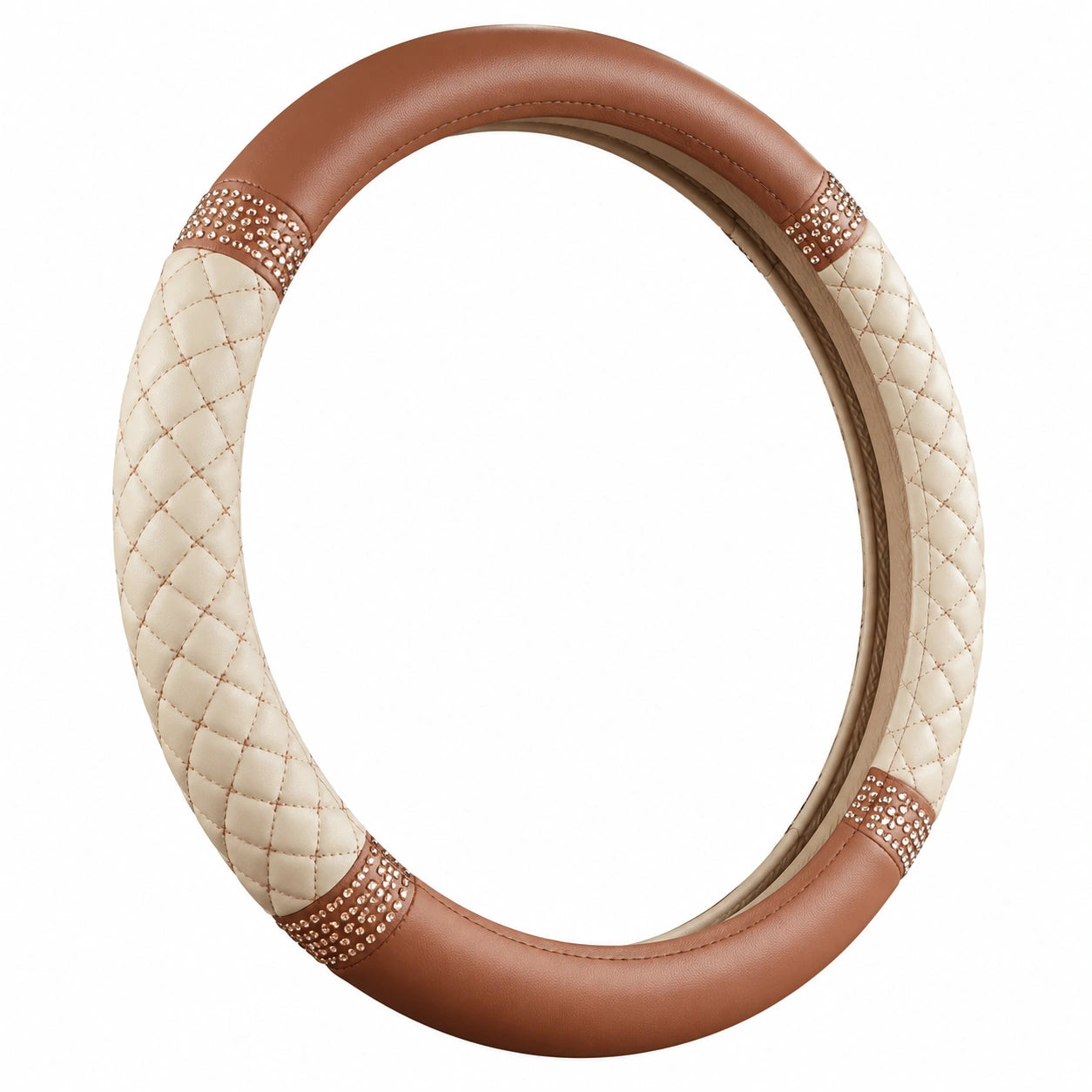 Couvre-volant antidérapant 37-38 cm noir beige marron