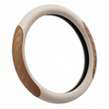 Couvre-volant de voiture 37-38cm beige et marron