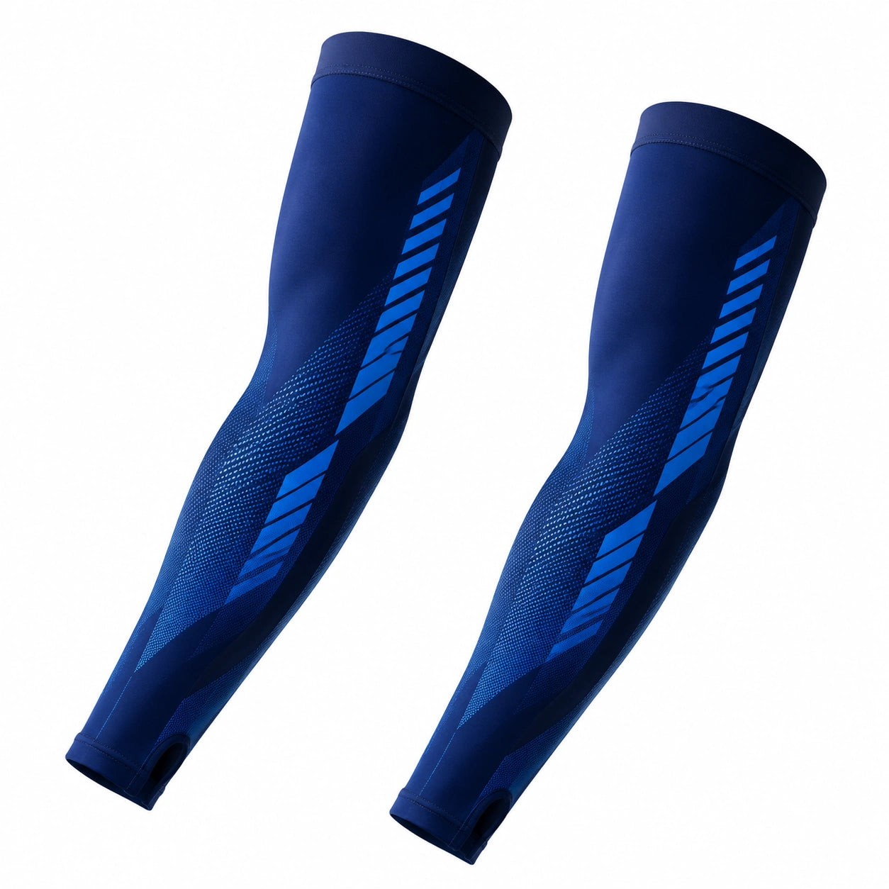 Manchettes de Sport Anti-UV Dégradé Blanc et Turquoise