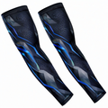 Manchettes de Compression Sport Protection UV Bleu Marine