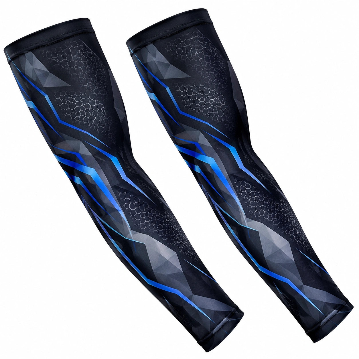 Manchettes de Compression Sport Protection UV Bleu Marine