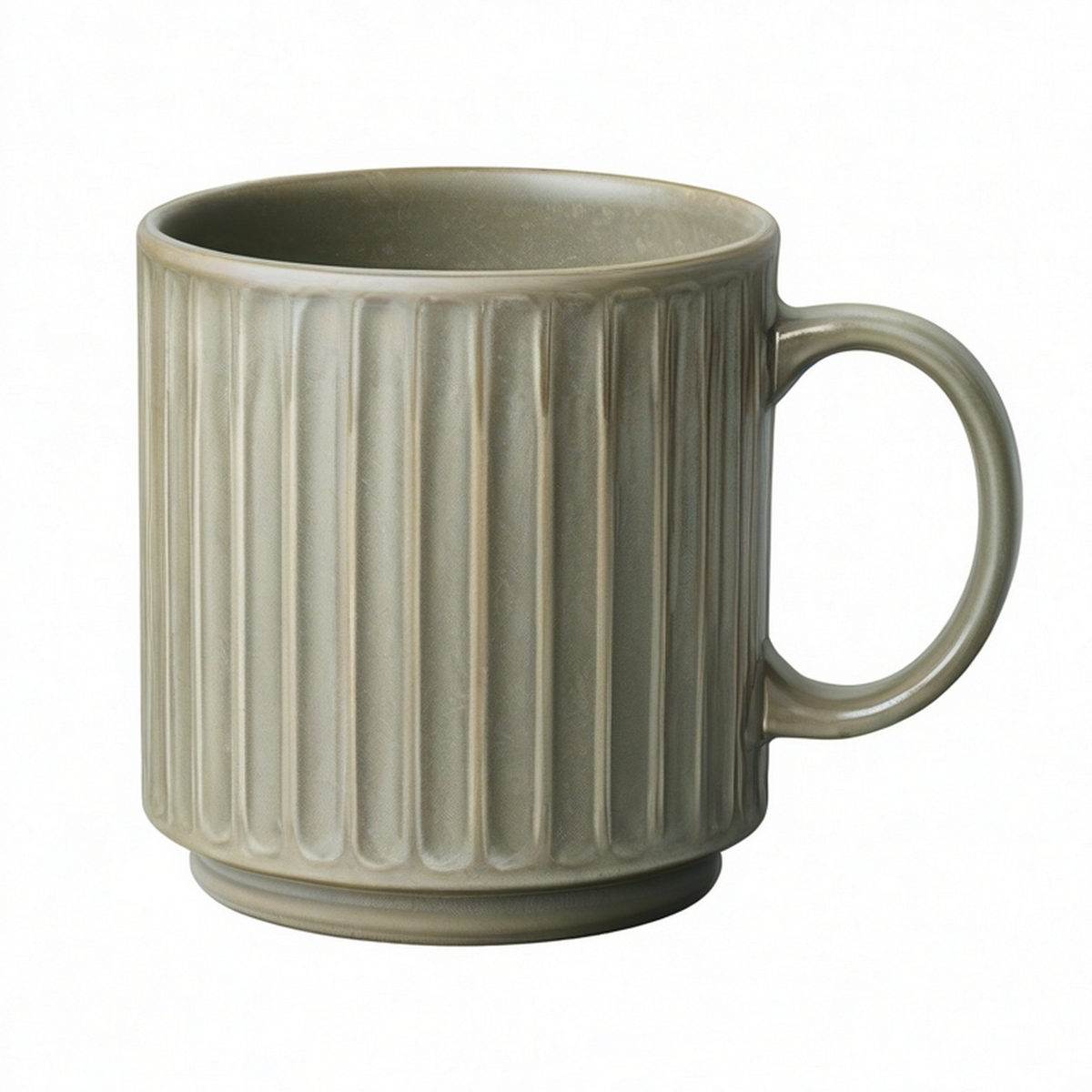 Tasse céramique vert côtelé 350ml