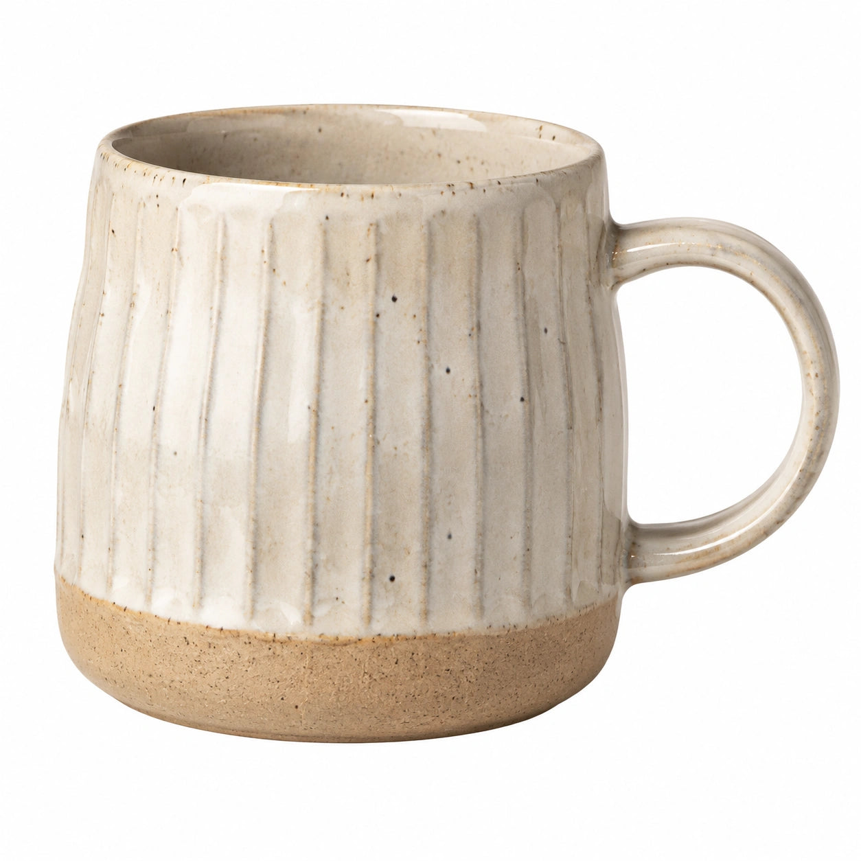 Tasse en Céramique Rayée 300ml Bleu
