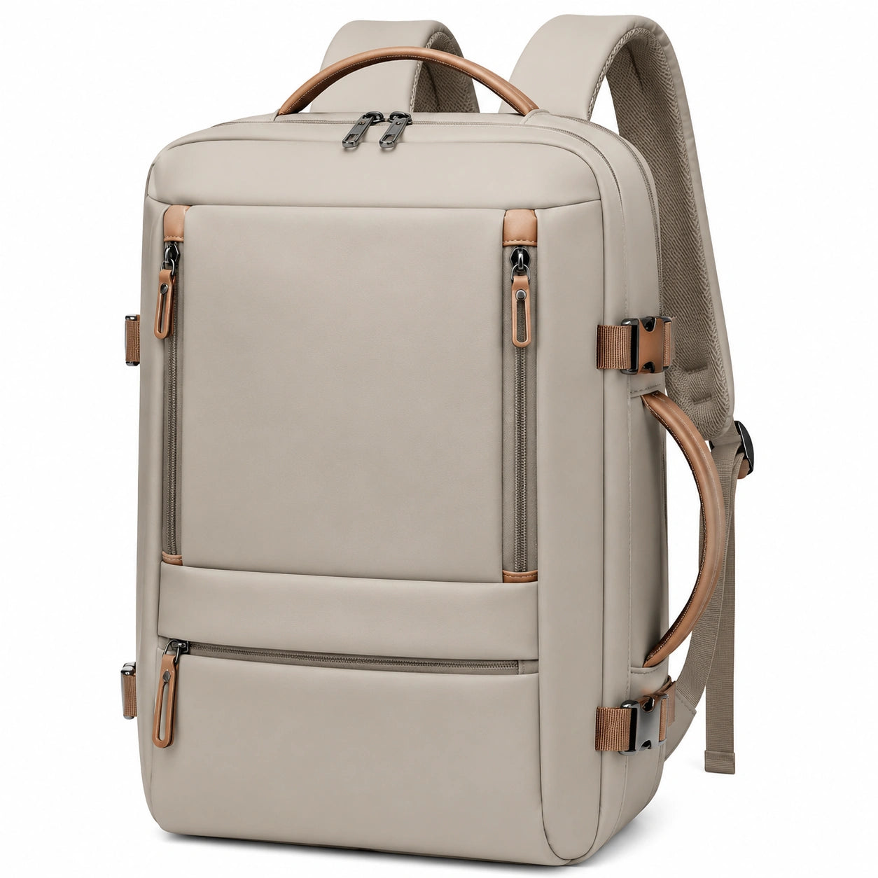 Sac banane minimaliste beige avec ceinture ajustable