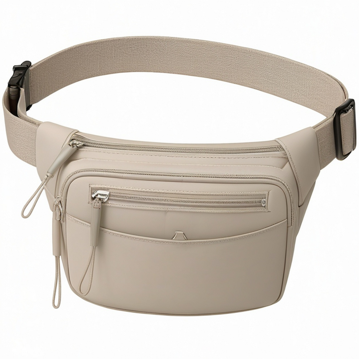 Sac banane unisexe beige avec bandoulière réglable