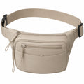 Sac banane unisexe beige avec bandoulière réglable