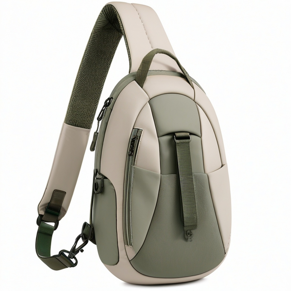 Sac à bandoulière antivol vert pour homme