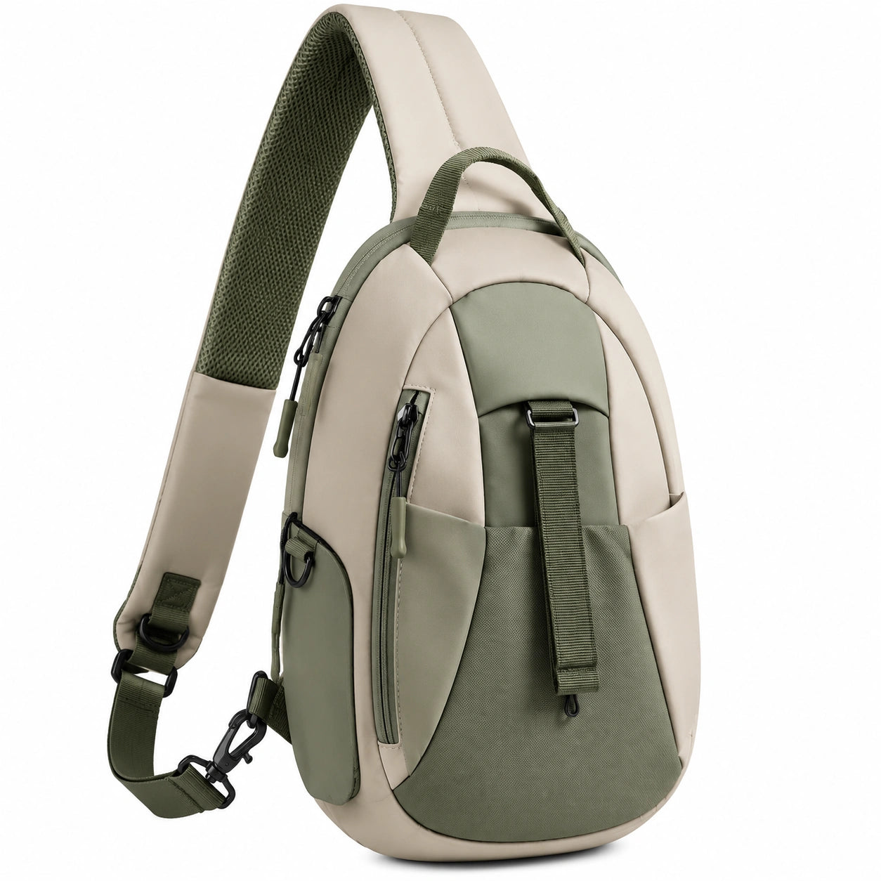 Sac à bandoulière antivol vert pour homme