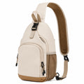 Sacoche Bandoulière Unisexe Brun avec Poches Multiples