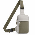 Sac à bandoulière décontracté unisexe beige et vert