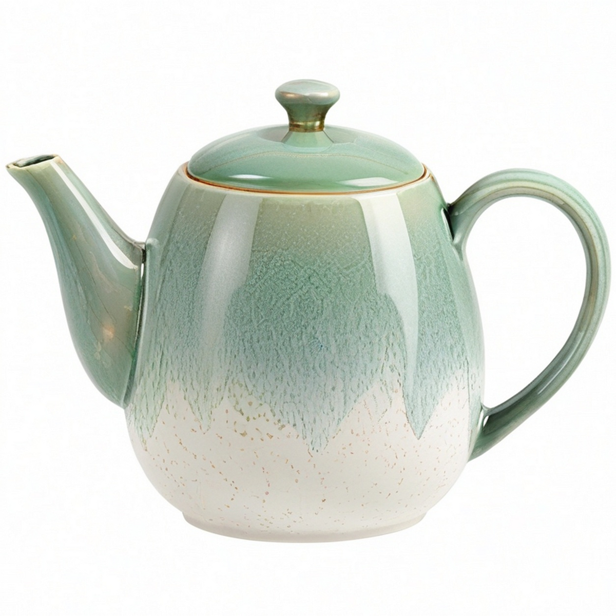 Théière en Céramique Canellée Verte 1000ml