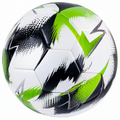 Ballon de football taille 5 blanc noir et vert