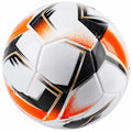Ballon de football taille 5 orange, noir et blanc