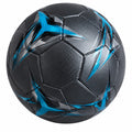 Ballon de football taille 5 noir avec motifs bleus dynamiques