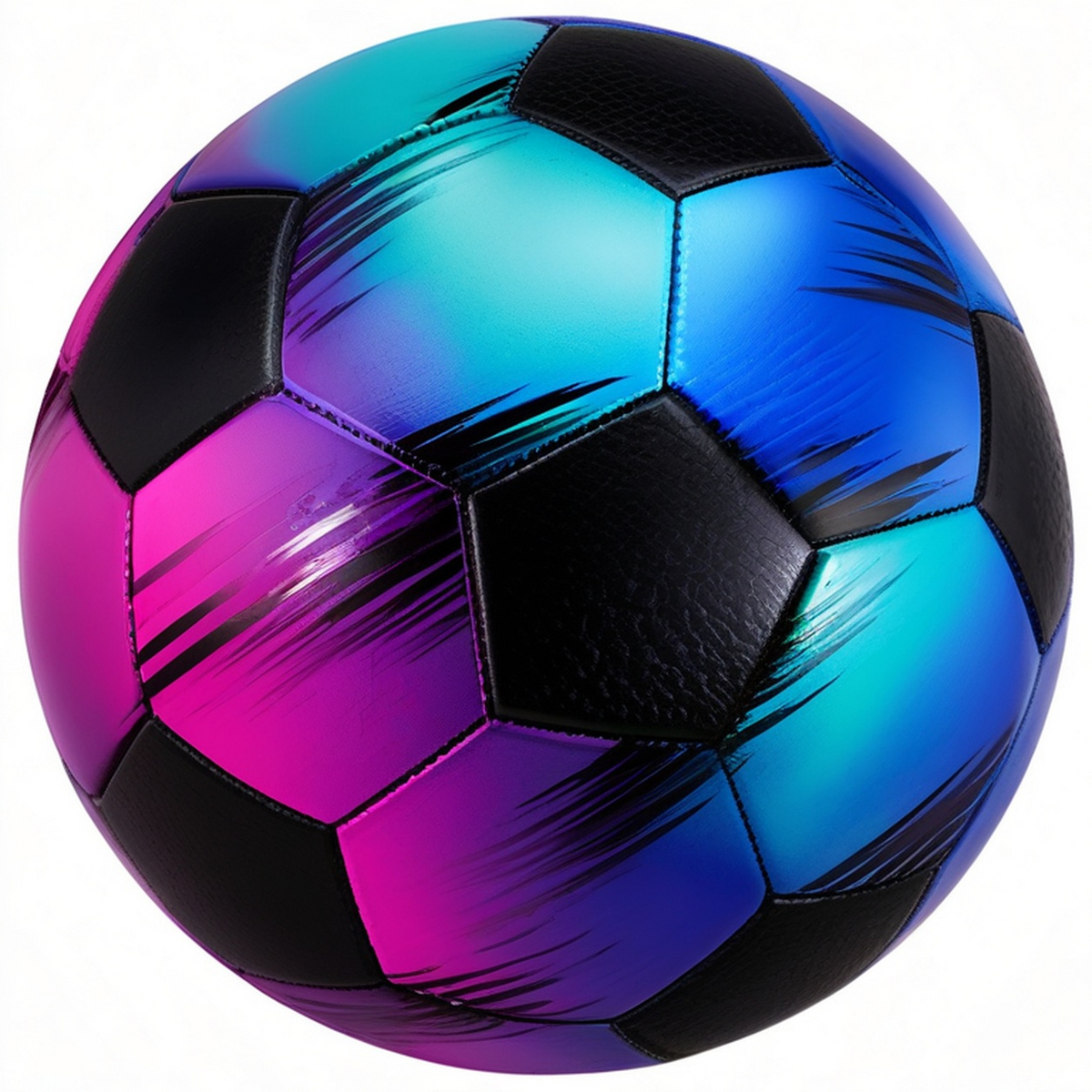 Ballon de Football Noir, Violet et Bleu