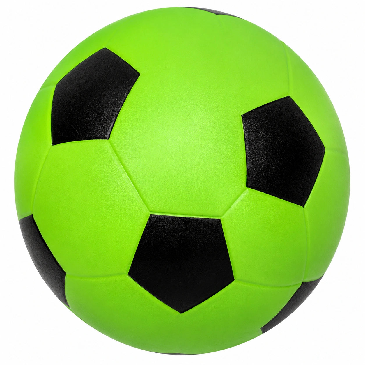 Ballon de football vert et noir pour terrain extérieur