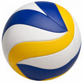 Ballon de volley bleu, blanc et jaune