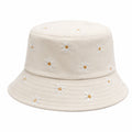 Chapeau Bob Beige avec Broderie de Marguerites
