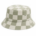 Chapeau Bob à Carreaux Vert Olive et Beige