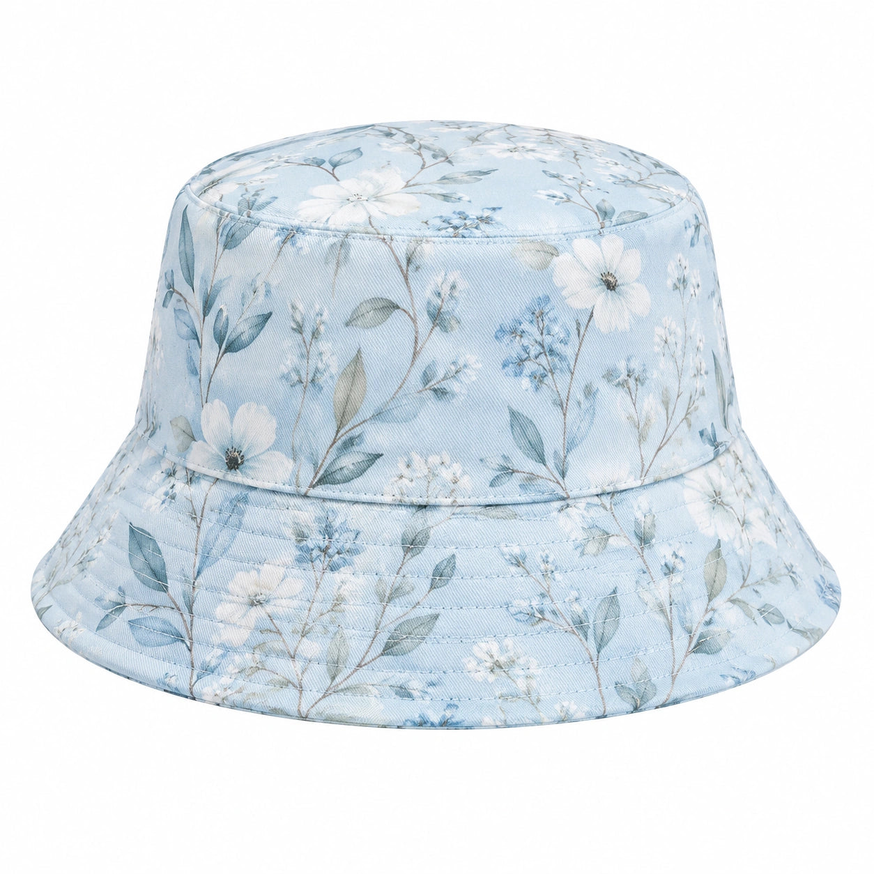 Chapeau Bob Imprimé Floral Bleu Clair