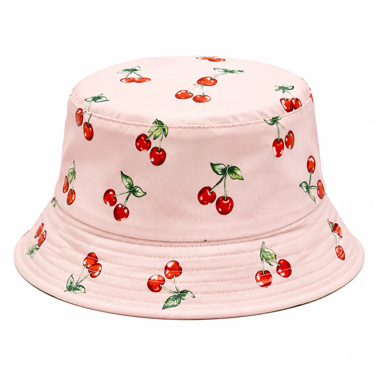 Bob avec Motifs de Cerises Roses