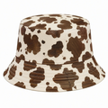 Chapeau Bob Motif Tache Marron et Crème