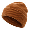 Bonnet tricoté marron pour l'hiver unisexe