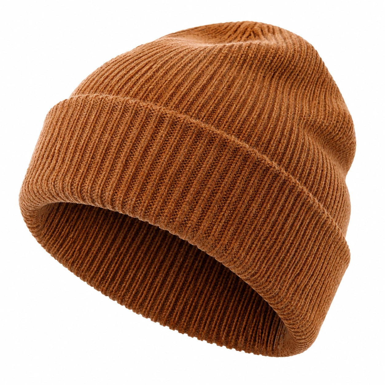 Bonnet tricoté marron pour l'hiver unisexe