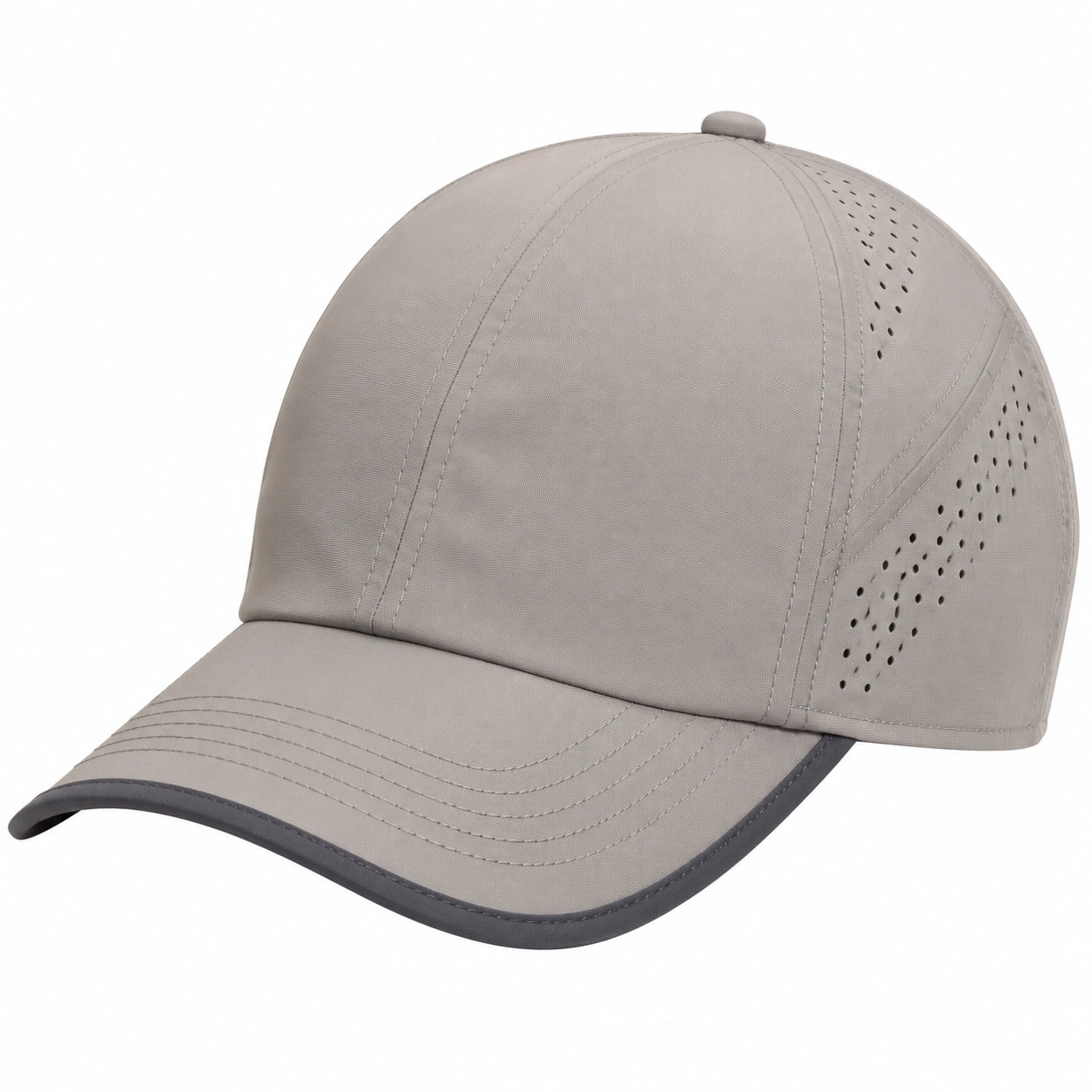 Casquette de Baseball Gris Clair Réglable et Respirante
