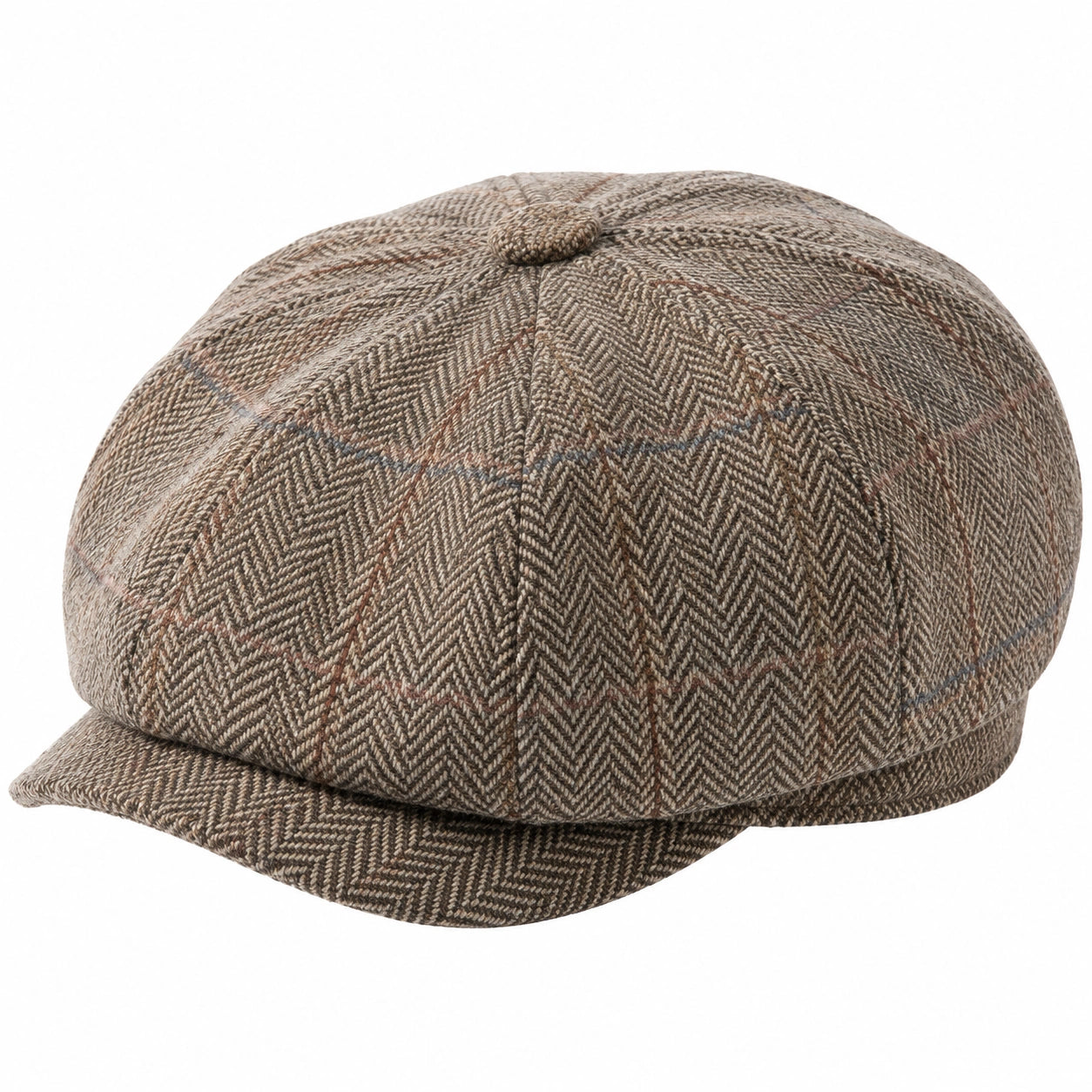 Casquette Gavroche Marron à Chevrons Unisexe