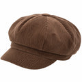 Casquette Gavroche Classique en Velours Marron