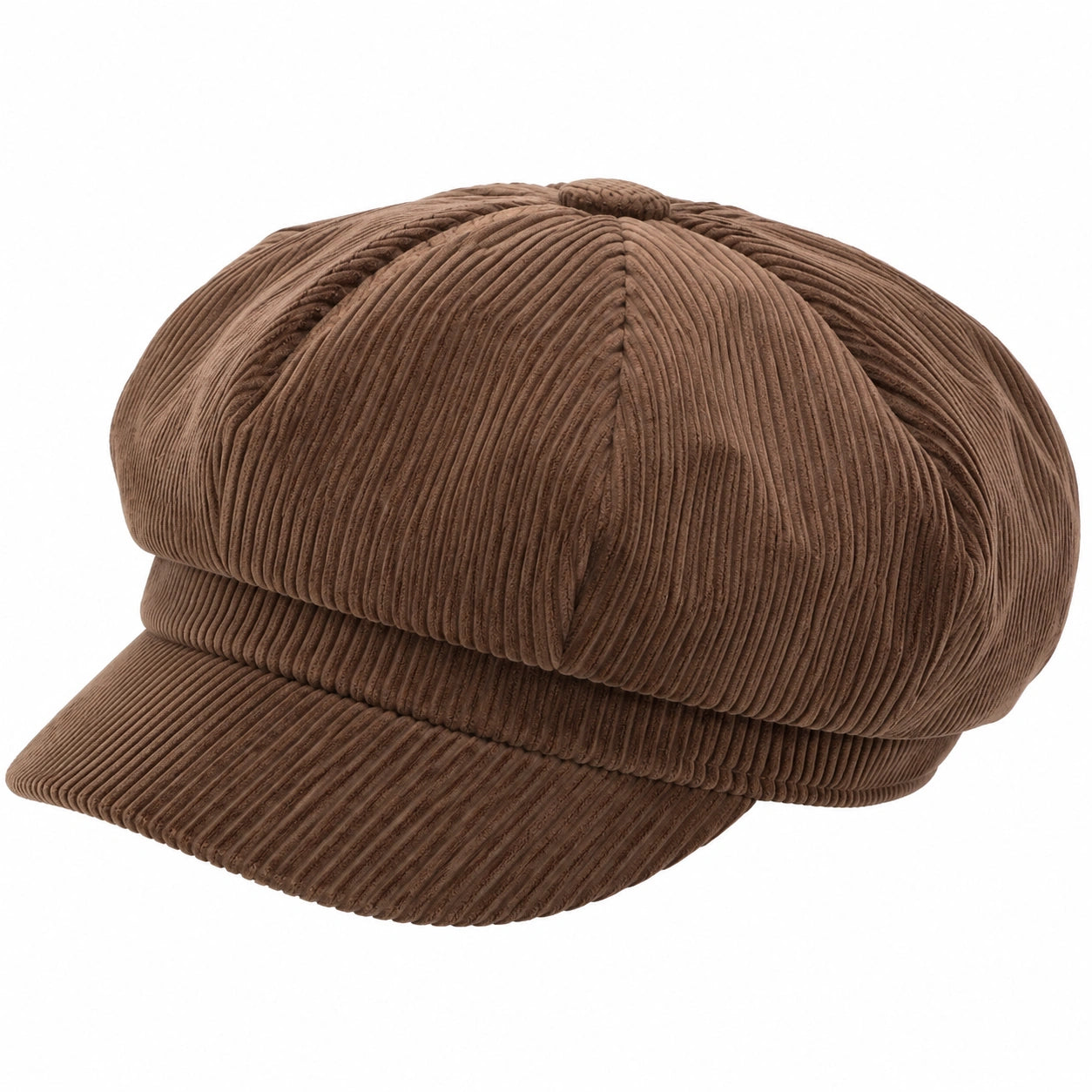 Casquette Gavroche Classique en Velours Marron