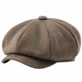 Casquette Gavroche Marron à Chevrons
