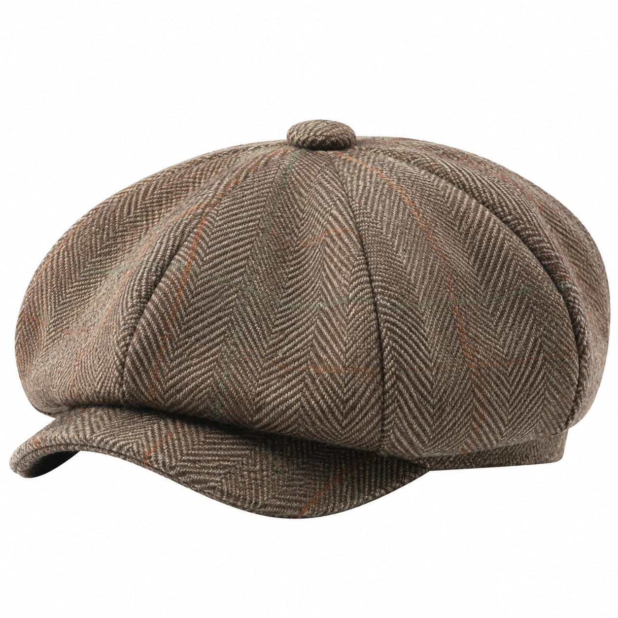 Casquette Gavroche Marron à Chevrons