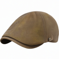 Casquette plate aérée beige ajustable