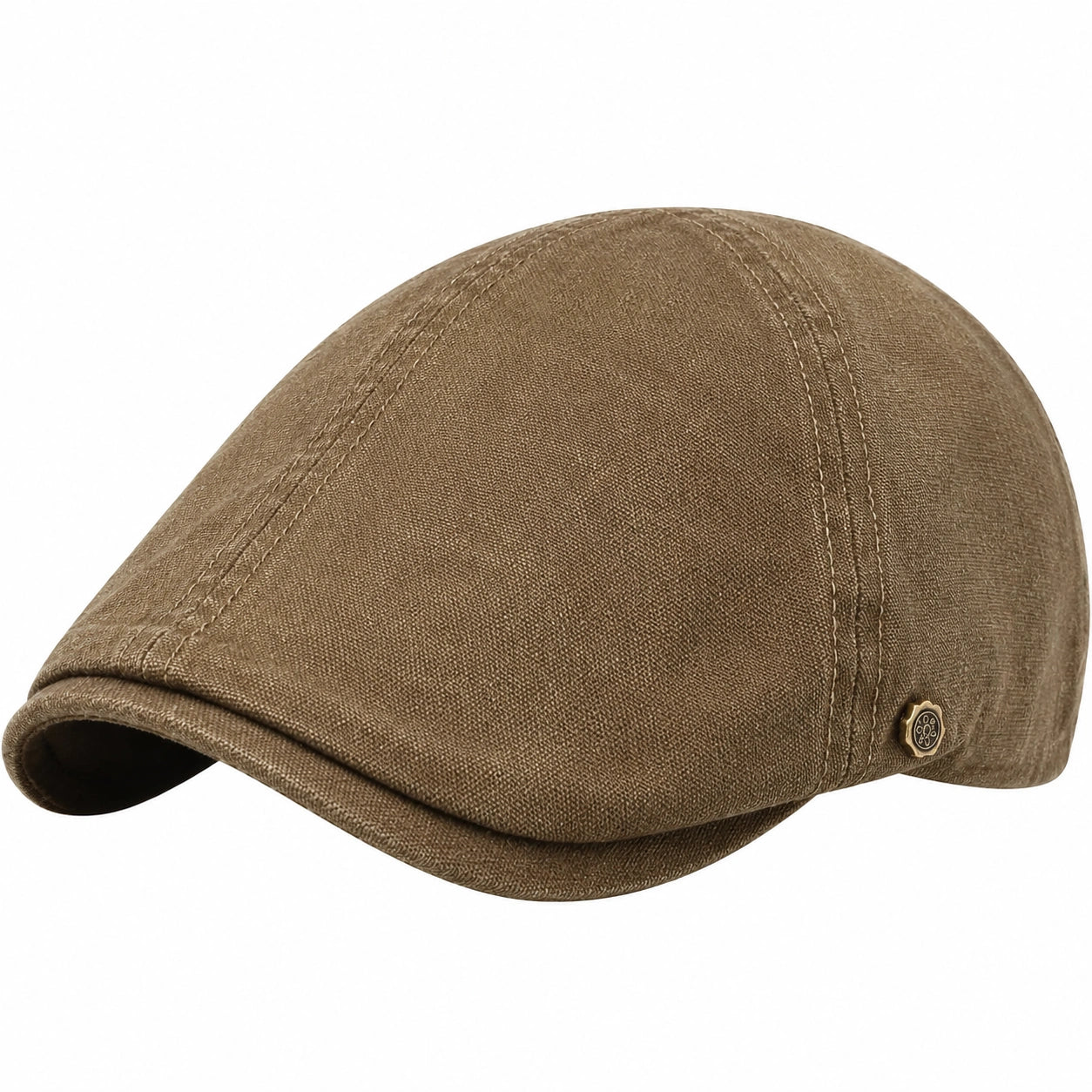 Casquette plate aérée beige ajustable