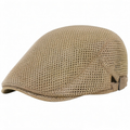 Casquette Plate à Carreaux Bleu Réglable