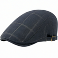 Casquette Plate Homme Marron à Chevrons