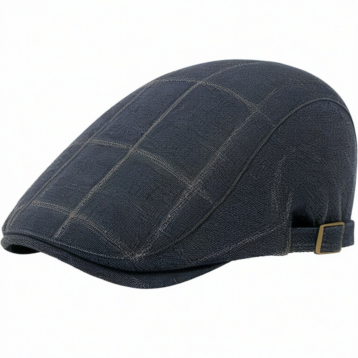 Casquette Plate Homme Marron à Chevrons