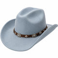 Chapeau de Cowboy Mixte Marron avec Bande Tressée