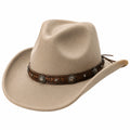 Chapeau de Cowboy Brun avec Ruban Tressé