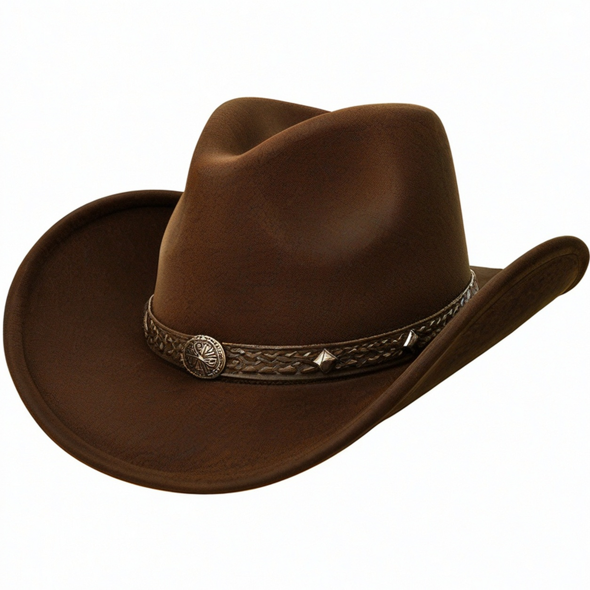 Chapeau Cowboy Marron avec Bord Large